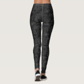 Elegant Black Python Snakeskin Leggings (Achterkant)