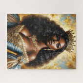 Elegant Black Queen Wearing Crown Legpuzzel (Horizontaal)