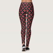 Elegant Black Red gecontroleerd Leggings (Achterkant)