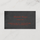 Elegant Black, Red Lips, Loyalty Kaart (Achterkant)