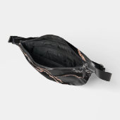 Elegant Black Roos Gold Glitter Agate Marble Heuptasje (Open)