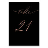 Elegant Black Roos Gold Script nr. 21 Wedding Kaart (Achterkant)