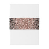 Elegant Black Roos Gold Wedding Uitnodigingen Wikkel (Achterkant Voorbeeld)