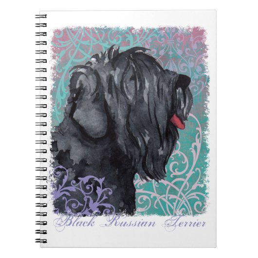 Elegant Black Russische Terrier Notitieboek (Voorkant)