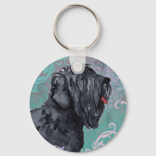 Elegant Black Russische Terrier Sleutelhanger