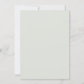 Elégant Black & Sage Green Fiançailles Invitation (Dos)