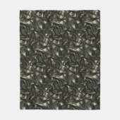 Elegant Black satin fleece deken (Voorkant)