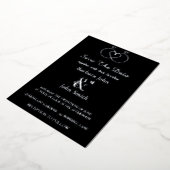 Elegant Black Save The Date Foil Invitation (Rotation)