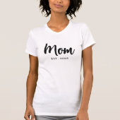 Elegant Black Script Established New Mom T-Shirt (Voorkant)