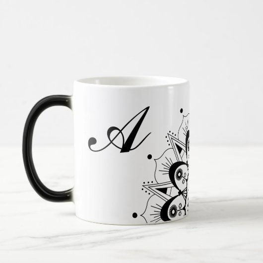 Elegant Black Script Letter Mandala Magic Mok (Links)