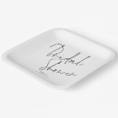 Elegant Black Script Name Vrijgezellenfeest Papieren Bordje (Gebogen)