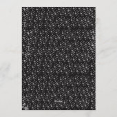 Elegant Black Script Silver Birthday Invitation (Dos)