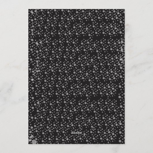 Elegant Black Script Silver Birthday Invitation (Dos)