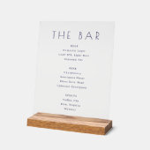 Elegant Black Serif Bar Menu Sign (Angle)