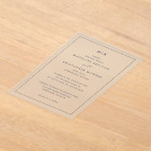 Elegant Black Serif Wedding Invitation (Poser)