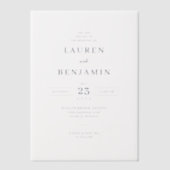 Elegant Black Serif Wedding Invitation (Recto)