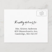 Elegant Black Silver Damask RSVP Reply Kaart (Achterkant)