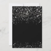 Elegant Black Silver Glitter-kerstfeest Kaart (Achterkant)