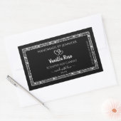 Elegant Black Silver Glitter Stars Product Labels (Envelop)
