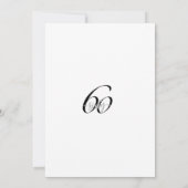 Elegant Black Silver Script 60th Birthday  Kaart (Achterkant)