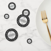 Elegant Black & Silver Wedding Jubileum Confetti (Groep)
