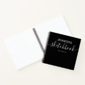 Elegant Black Specialized Sketchbook Jouw naam Notitieboek (Binnen)