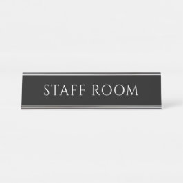 Elegant Black Staff Room Name Plate Bureau Naambordje