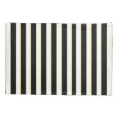 Elegant Black Striped Pearl Monogram Hoesje set Kussensloop (Achterkant-Links)