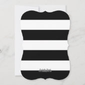 Elegant Black Stripes Bridal Shower Invitation Kaart (Achterkant)