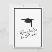 Elegant Black Stropdas Photo Afstuderen Aankondiging (Achterkant)