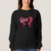 Elegant Black Sweatshirt with Red Bow Print  (Devant)