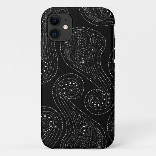 Elegant Black Swirls Case-Mate iPhone Case (Achterkant)