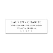 Elegant Black Typographic Zelfinktende Stempel (Design)