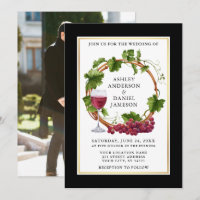 Elegant Black Waterverf Grapes Wreatfoto