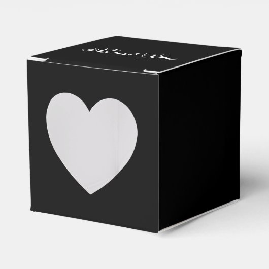Elegant Black Wedding Guest Favor Box Bedankdoosjes (Voorkant Zijde)