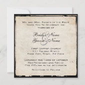 Elegant Black Wedding Invitation Kaart (Voorkant)