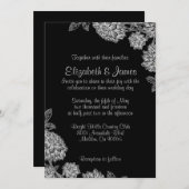 Elegant Black Wedding Invitations Kaart (Voorkant / Achterkant)