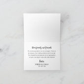 Elegant Black Wedding Monogram Foto Collage Bedankkaart (Binnen)