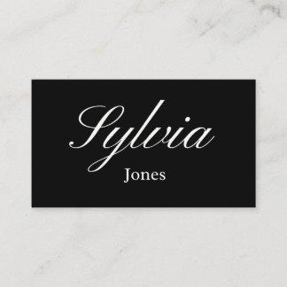 Elegant black wedding place cards for dinner table plaatskaartje