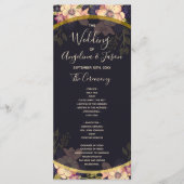Elegant Black Wedding Programma (Voorkant)