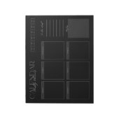 Elegant Black Weekly Planner Notitieblok (Gedraaid)
