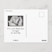 Elegant Black & White 2 Fotoaankondiging Briefkaart (Achterkant)