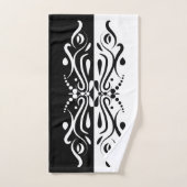 Elegant Black & White Abstracte Harlequin Style Bad Handdoek (Handdoek)