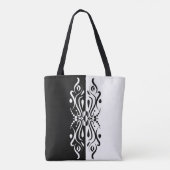 Elegant Black & White Abstracte Harlequin Style Draagtas (Achterkant)