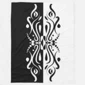 Elegant Black & White Abstracte Harlequin Style Fleece Deken (Voorkant)