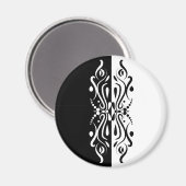 Elegant Black & White Abstracte Harlequin Style Magneet (Voorkant / Achterkant)
