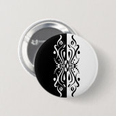 Elegant Black & White Abstracte Harlequin Style Ronde Button 5,7 Cm (Voorkant /achterkant)