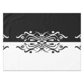 Elegant Black & White Abstracte Harlequin Style Tafelkleed (Voorkant (Horizontaal))