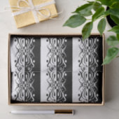Elegant Black & White Abstracte Harlequin Style Tissuepapier (Geschenk)