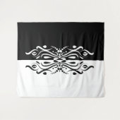 Elegant Black & White Abstracte Harlequin Style Wandkleed (Voorkant (horizontaal))